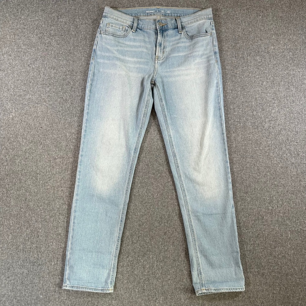 Old Navy Jeans Womens 6 Wow Boyfriend Light Blue Mid Rise Stretch Denim